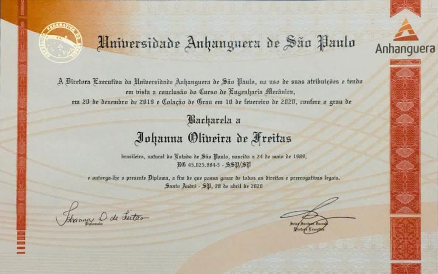 Diploma Anhanguera Educacional